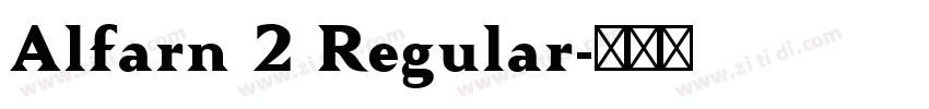 Alfarn 2 Regular字体转换